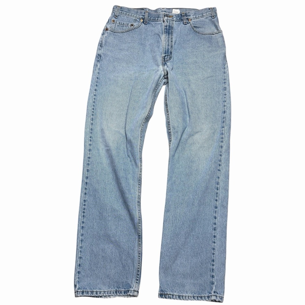 Levi's 505 Men's Jeans Made In Canada Batwings 36x32 Light Wash Straight Leg - Picture 4 of 16